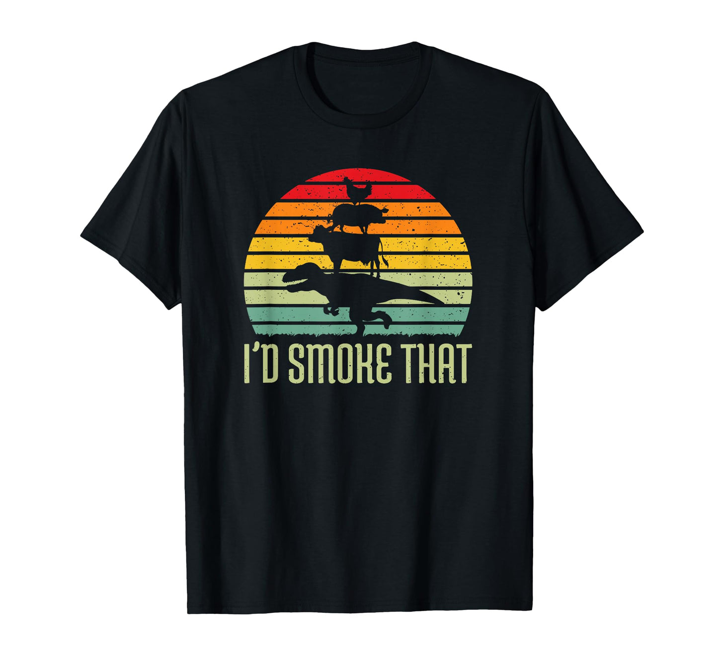 Barbecue Dinosaur BBQ Meat Grilling Smoker Womens & Mens T-Shirt