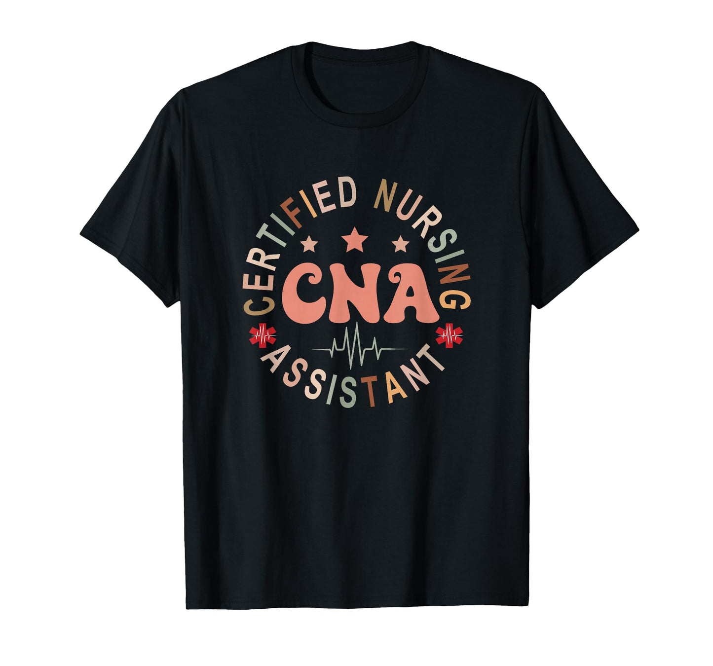 Certified Nurse Assistant Appreciation CNA Apparel Unisex-Adults Nursing Assistant T-Shirt, Black, Small, Short Sleeve, T-Shirt, All Seasons