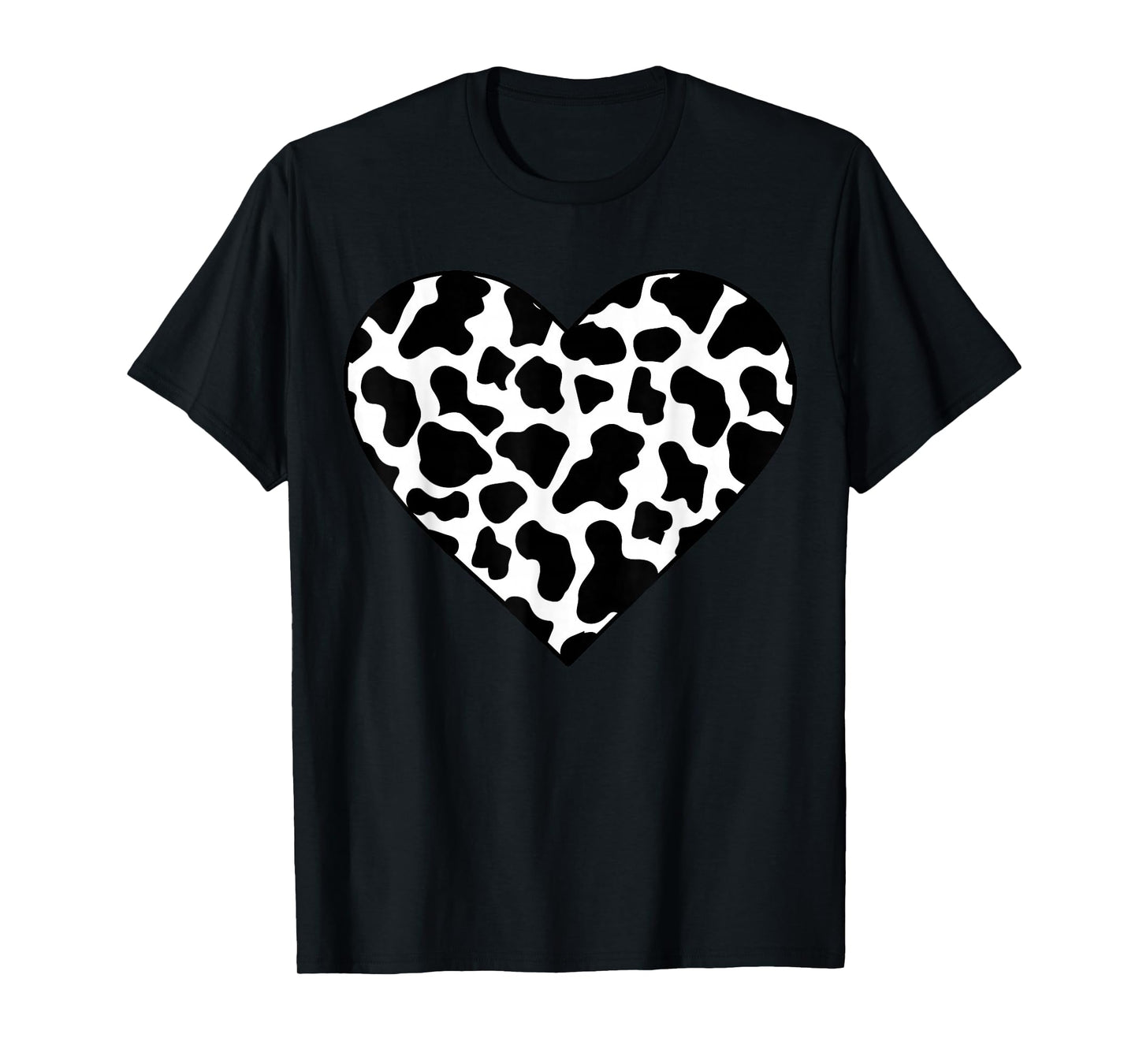 Cow-Print Heart T Shirt Women Heifer Farm Mom Mothers Day T-Shirt