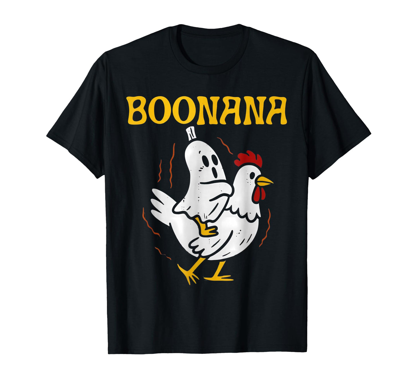Boonana Riding Chicken Halloween Ghost Spooky Banana Costume T-Shirt