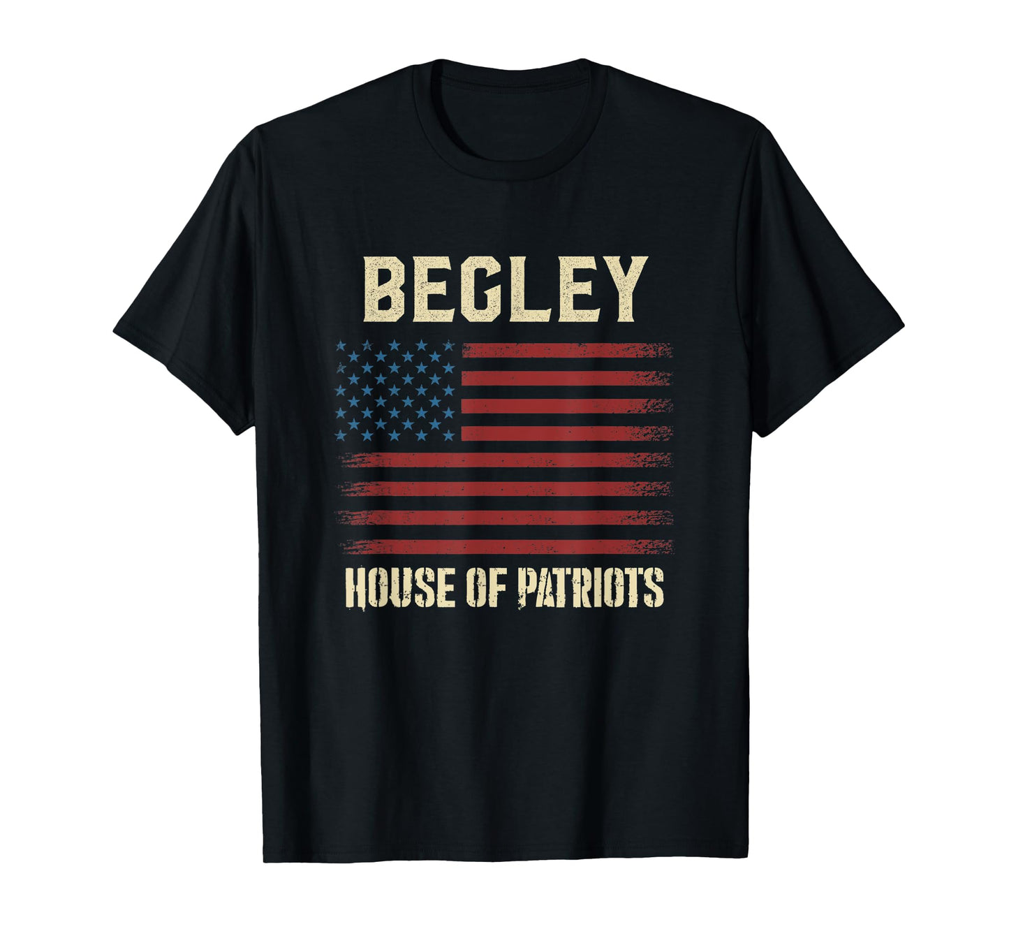 BEGLEY Last Name Surname American Flag Family T-Shirt