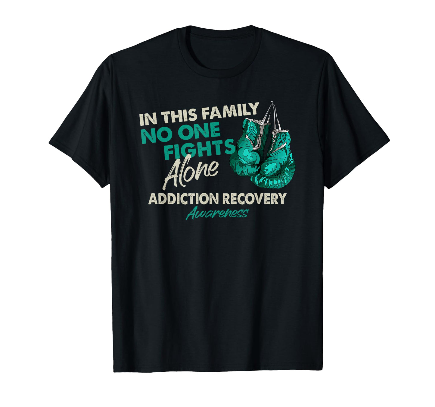 Addiction Recovery Awareness Month Gloves Ribbon T-Shirt