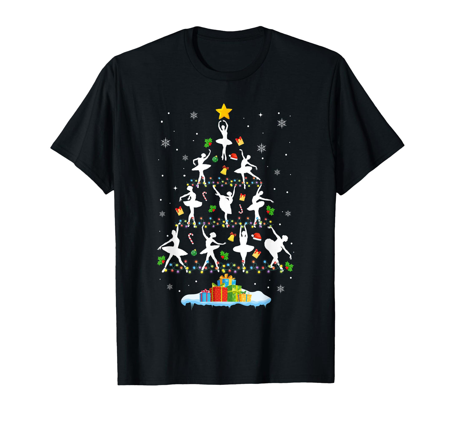Ballet Christmas Tree Merry Christmas Ballet Dancer T-Shirt