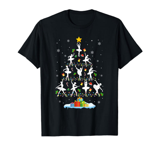 Ballet Christmas Tree Merry Christmas Ballet Dancer T-Shirt