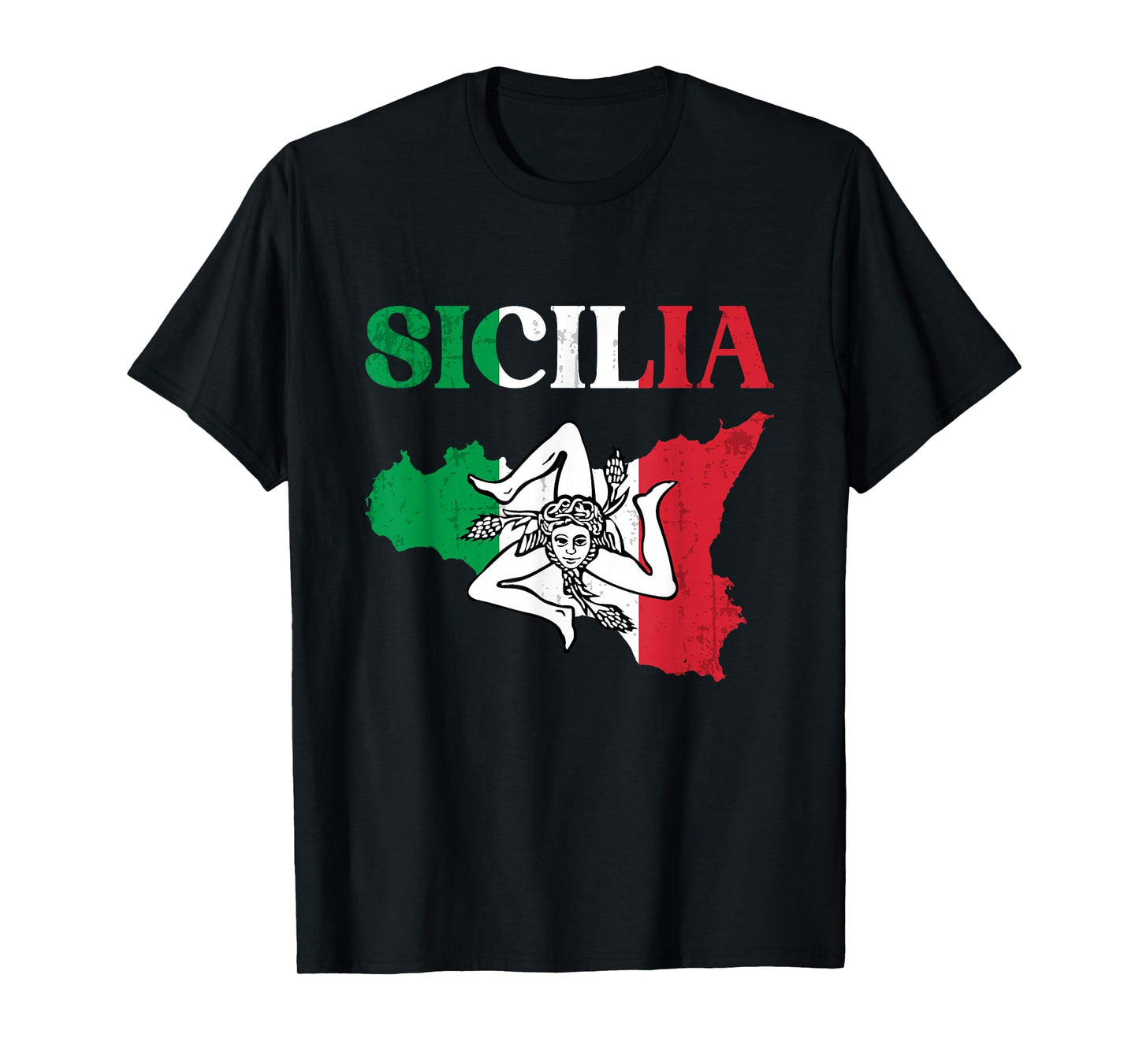 Sicilia Flag Sicily Palermo Italy T-Shirt