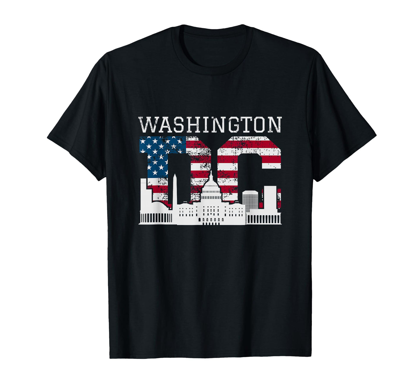 Washington DC Capitol Hill USA Flag Souvenir T-Shirt T-Shirt