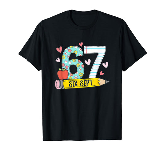 67 Shirt for French Teachers 67 Meme Bilingual Six Sept T-Shirt