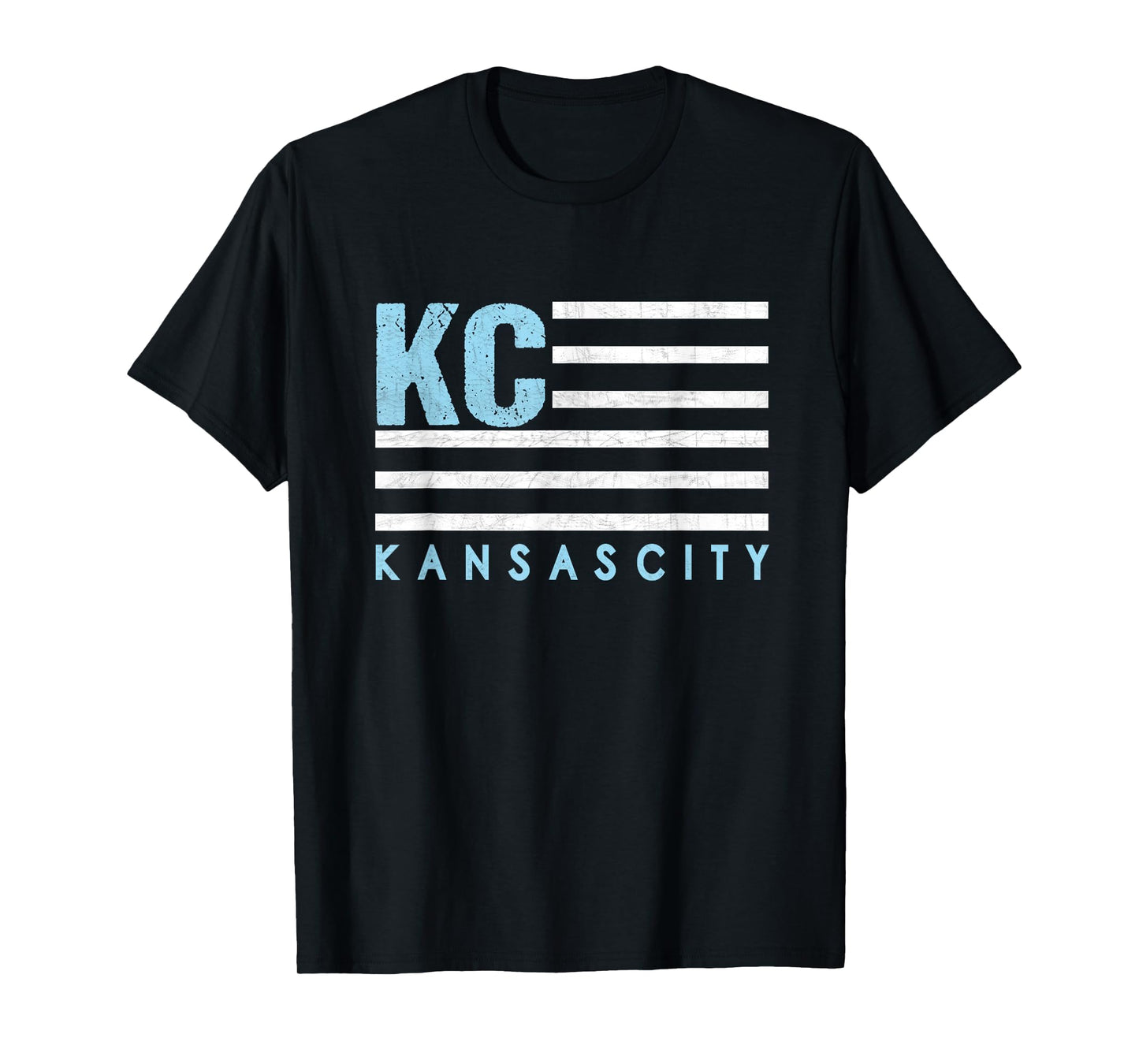 KC USA Flag Kansas City Blue & Light blue KC Usa Kansas City T-Shirt