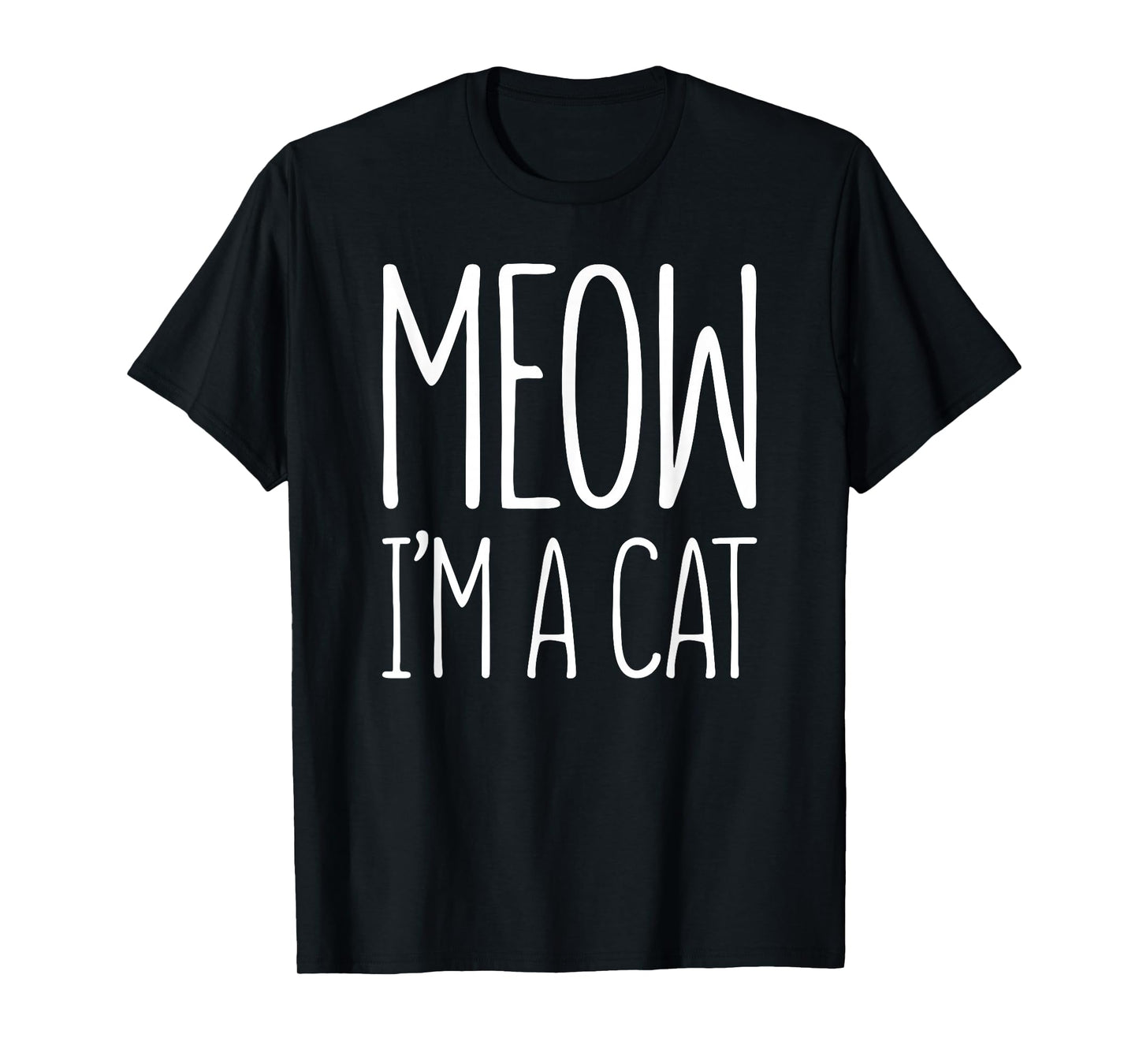 Meow I'm A Cat Shirt Adult Kids Halloween Cat Costume T-Shirt