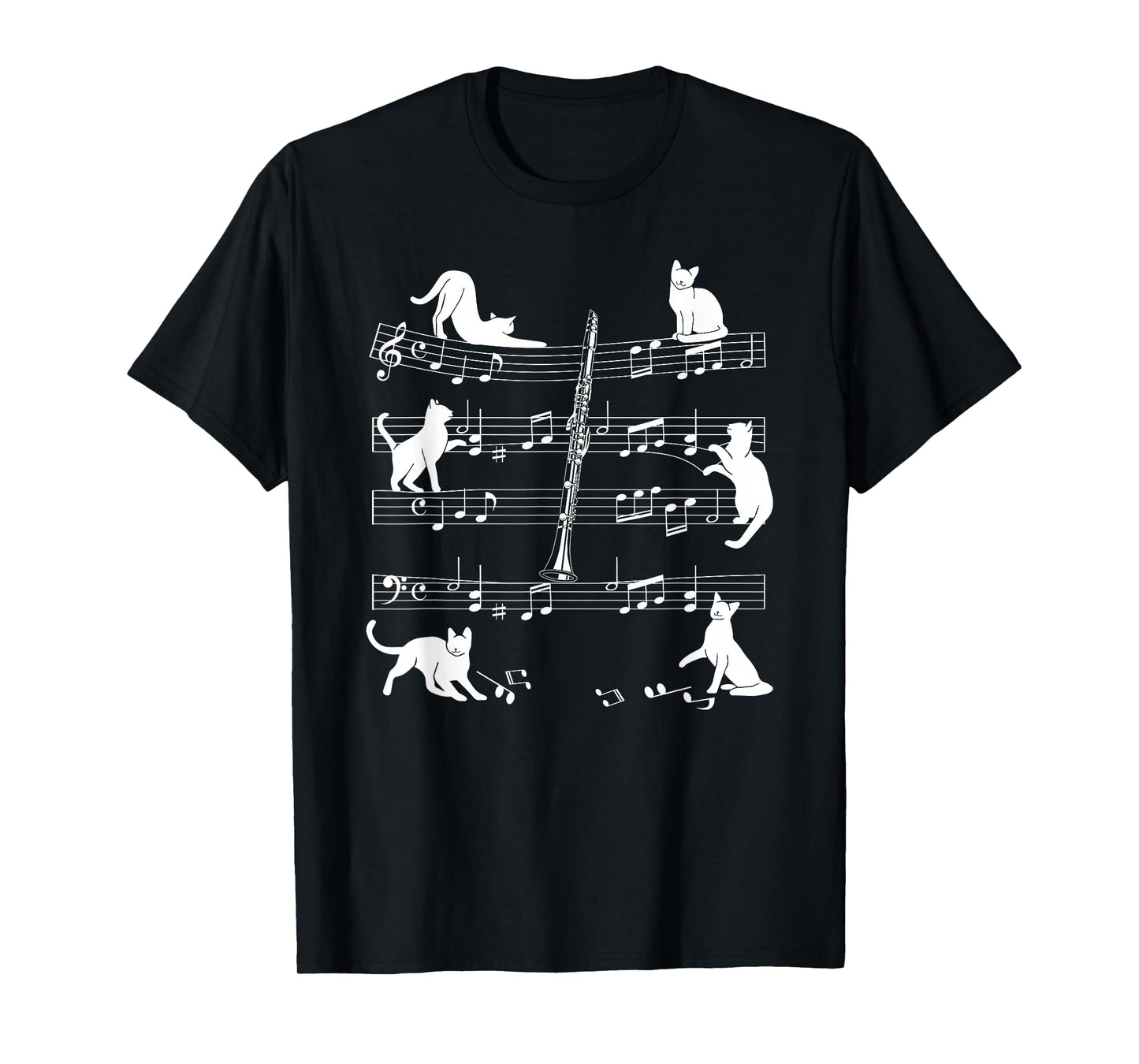Clarinetist Cats for Cat Loving Clarinet Player T-Shirt