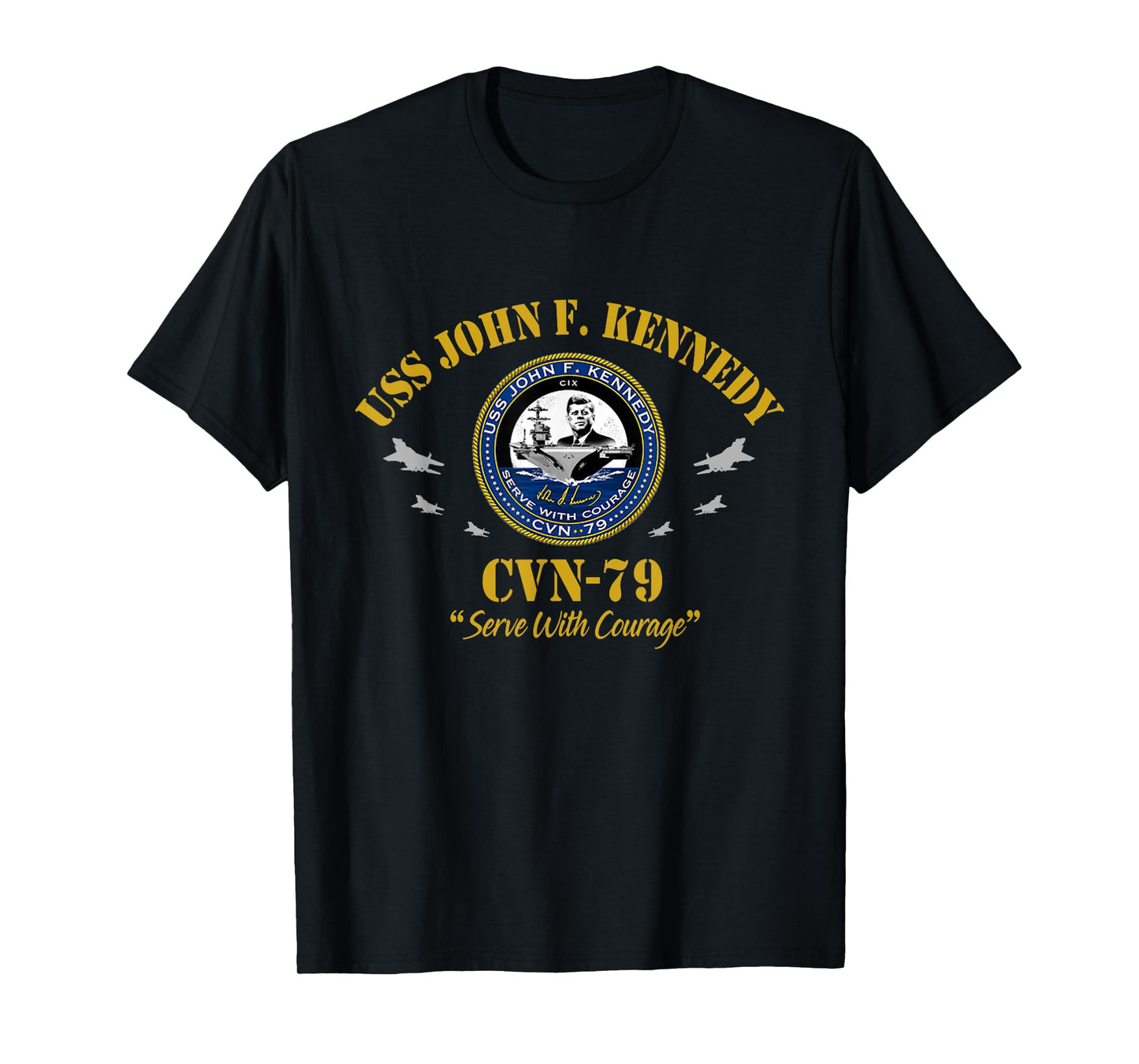 USS John F. Kennedy CVN-79 Aircraft Carrier Veteran Vintage T-Shirt