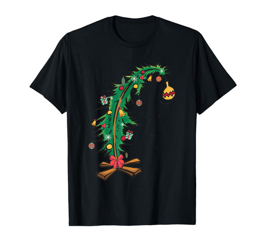 Christmas Tree With Led Light Pine Tree Xmas Light Camping T-Shirt