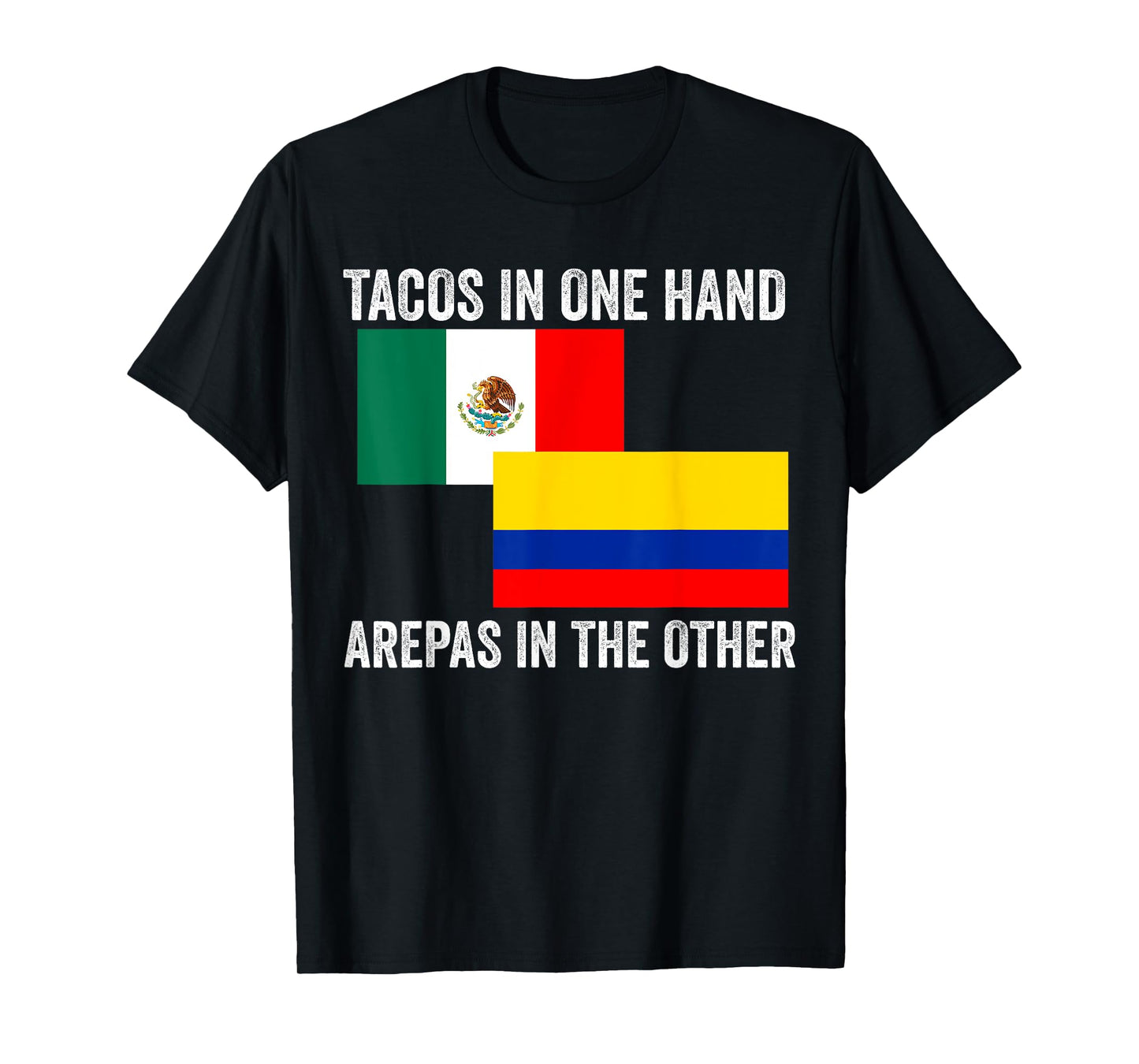 Half Colombian Half Mexican Flag 1/2 Heritage Pride T-Shirt