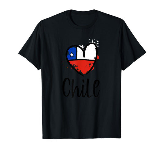 Chile Heart Art Flag Cool South America Spanish Chilean Gift T-Shirt