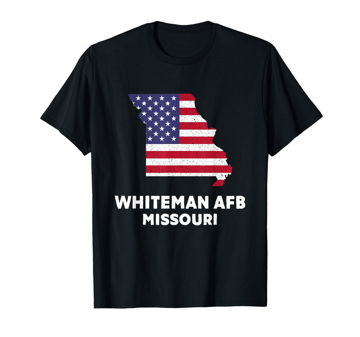 Distressed Patriotic USA Flag Whiteman AFB, Missouri T-Shirt