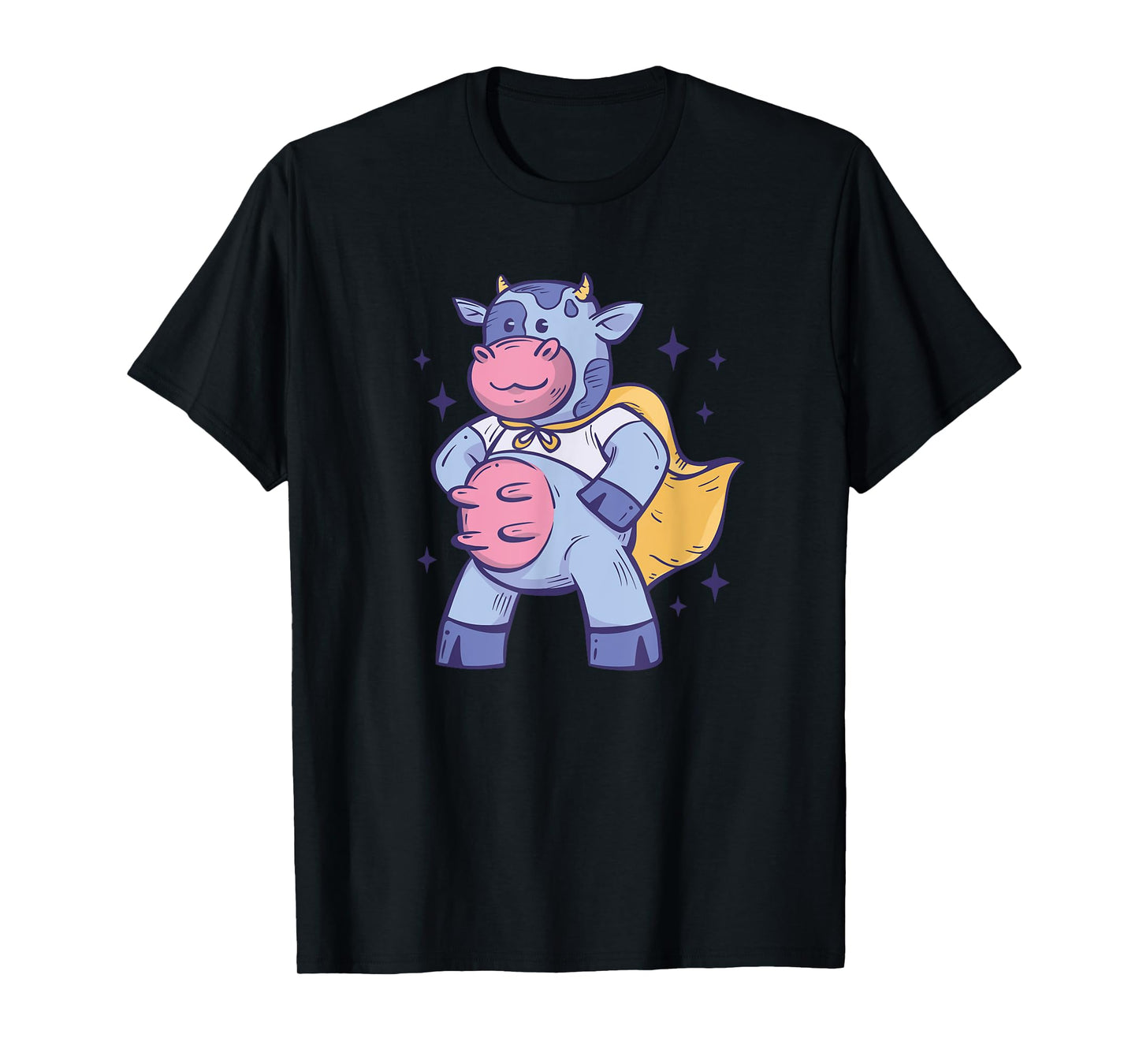 Cow In Superhero Costume Cattle, Cow Farmer T-Shirt