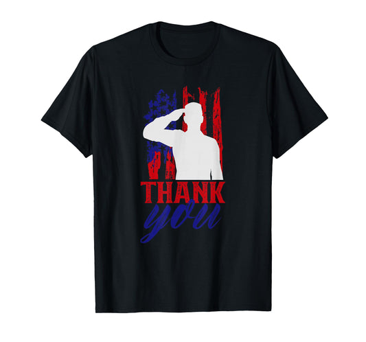 Thank You Combat Memorial Day Veteran Military Remembrance T-Shirt