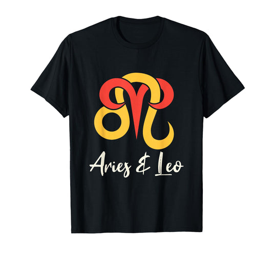 Aries and Leo Couple Zodiac Relationship Horoscope Men Women T-Shirt