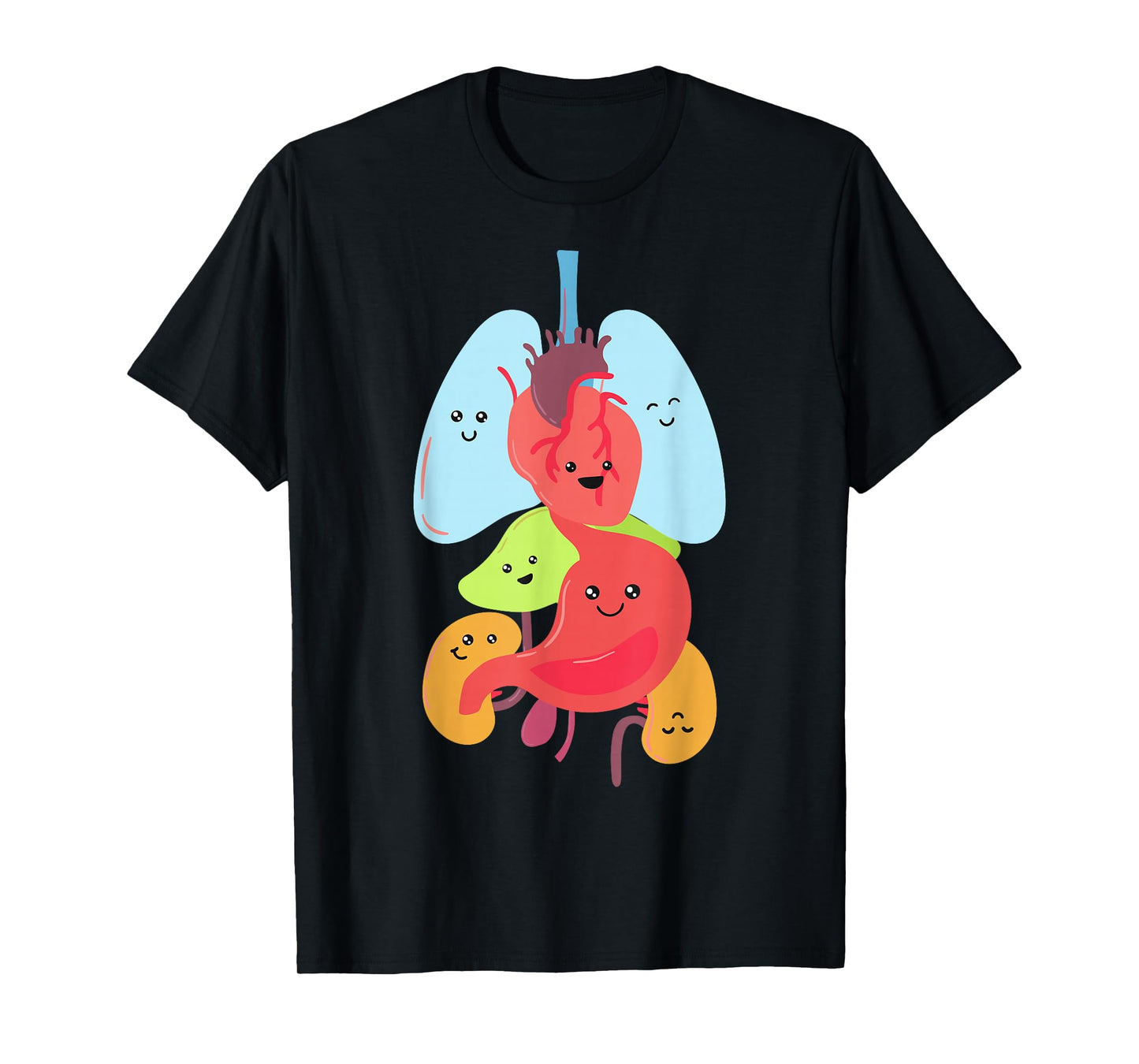 Cute Anatomy TShirt - Internal Organs Body Tee T-Shirt