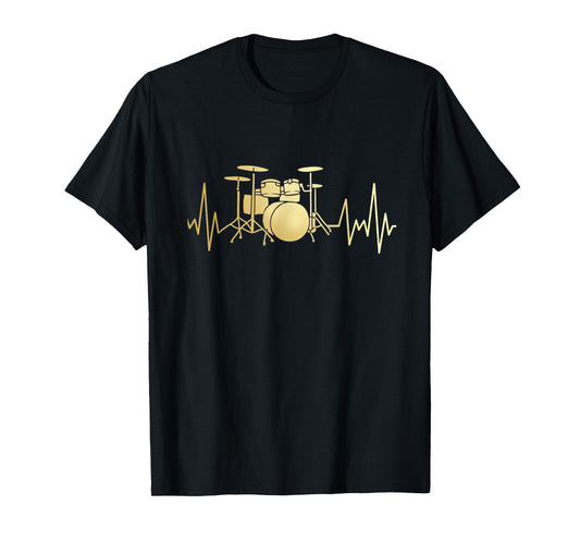Drum set Heartbeat graphic T-Shirt