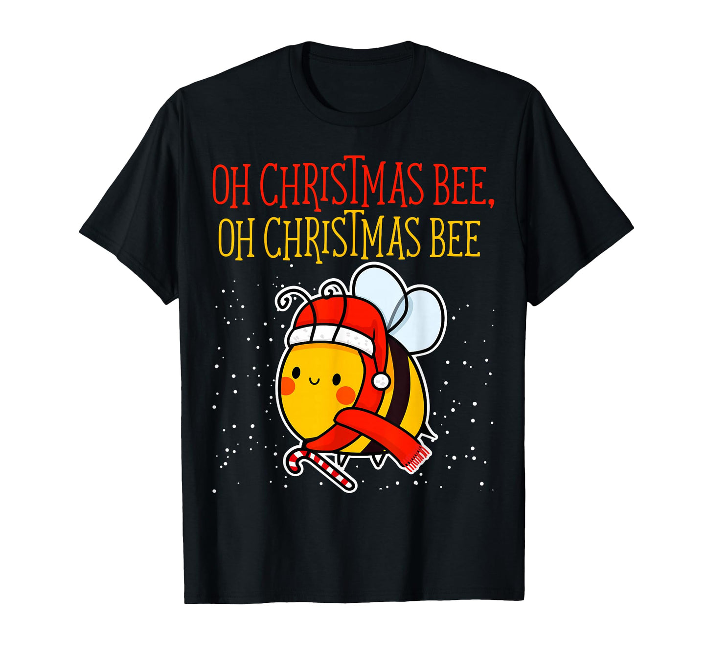 Oh Christmas Bee Wrapped with Lights Funny Apparel T-Shirt