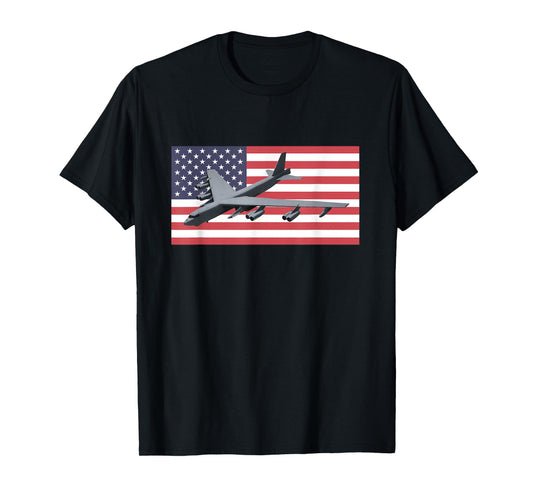 B-52 Stratofortress Bomber Tshirt US American Flag T-Shirt