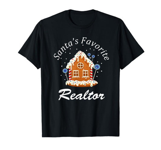 Santa’s Favorite Realtor Real Estate Agent Merry Christmas T-Shirt