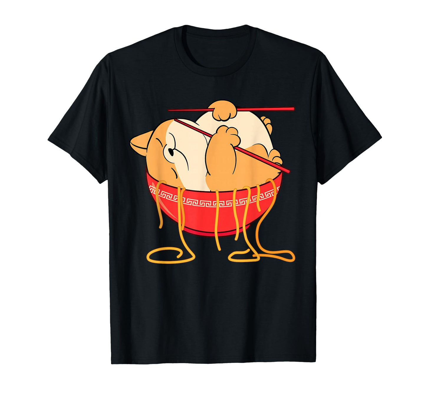 Funny Kawaii Neko Anime Cat Lover Japanese Ramen Noodles- T-Shirt