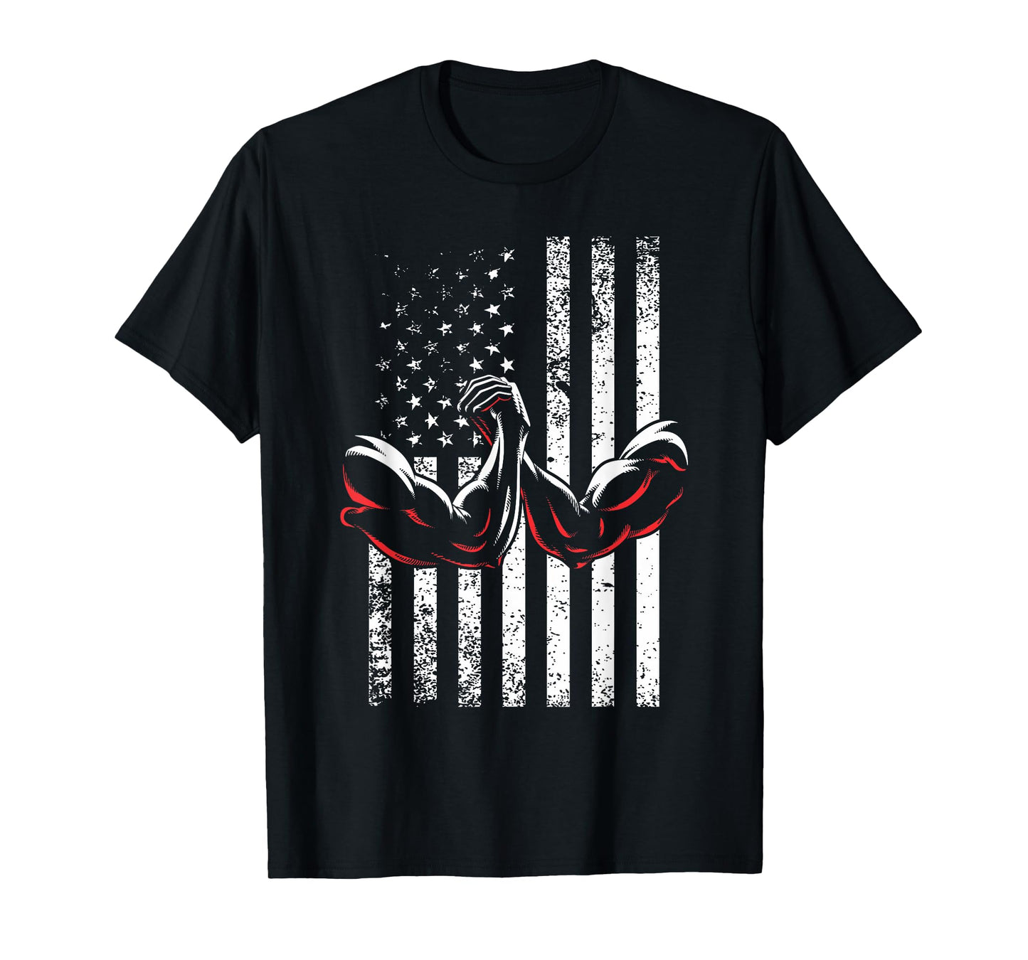 USA Flag Arm Wrestling Table Patriotic Armwrestling Machine T-Shirt