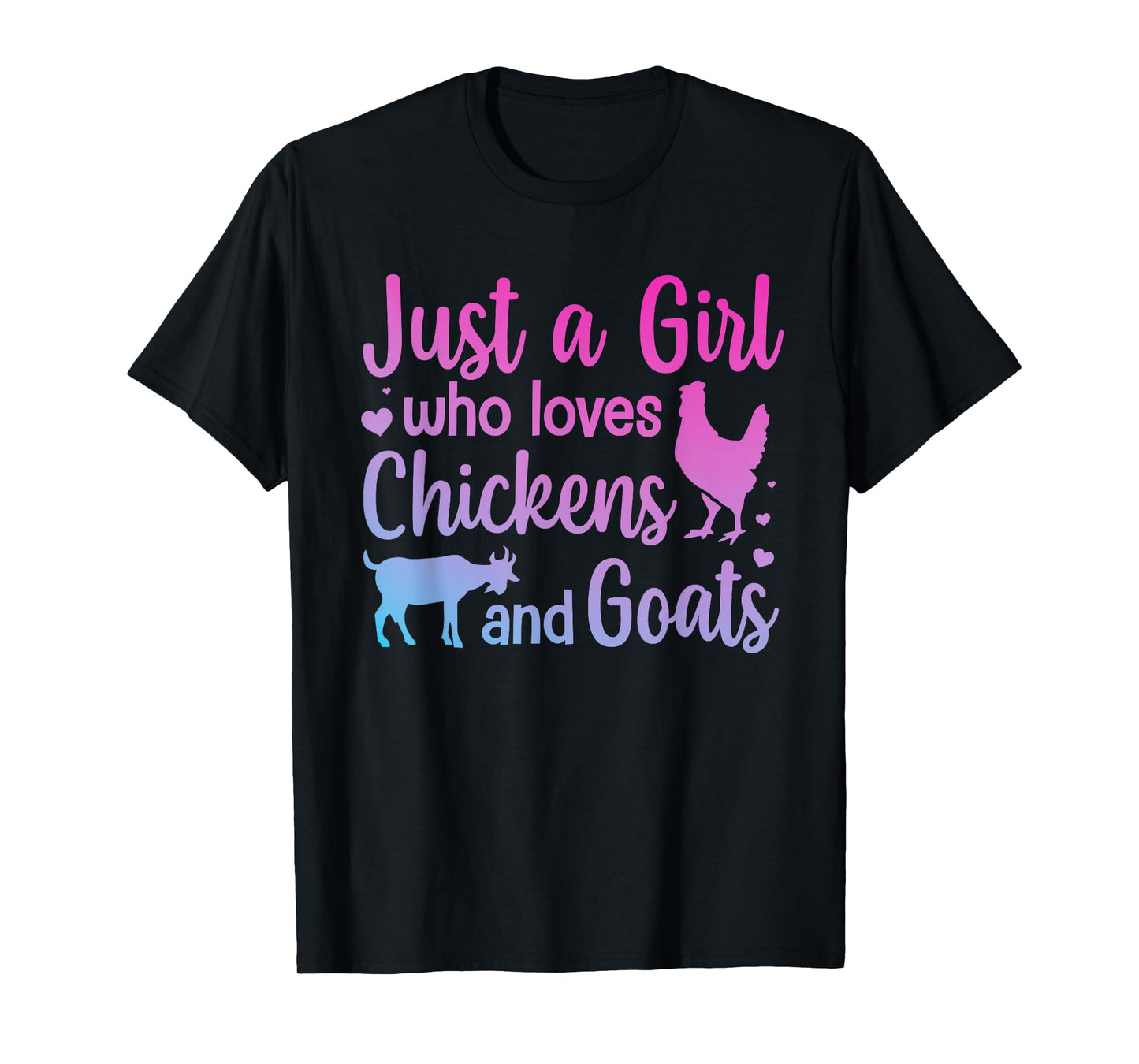 Cool Chicken Goat Design for Women Girls Pygmy Goat Lover T-Shirt