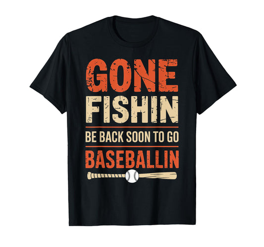 Funny Fishing and Baseball Outdoor T-Shirt