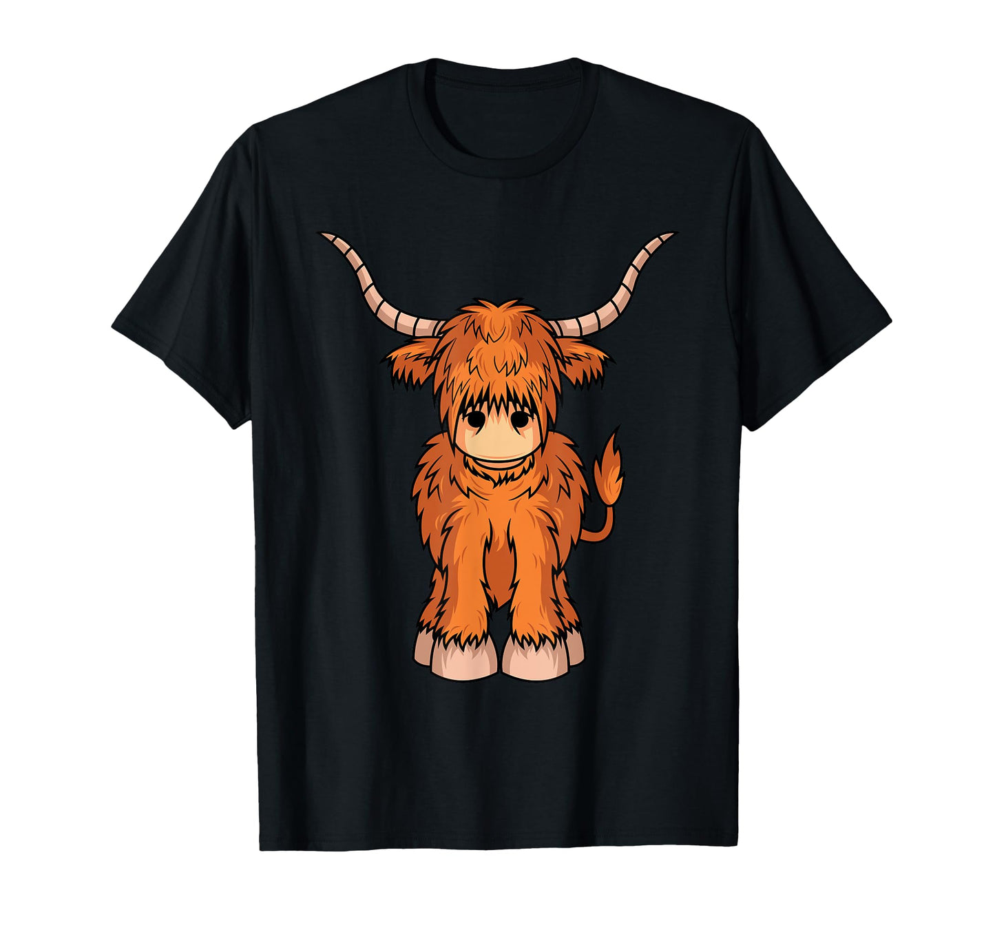 Cute Hairy Scottish Breed Highland Cow Farmer Animal Lover T-Shirt