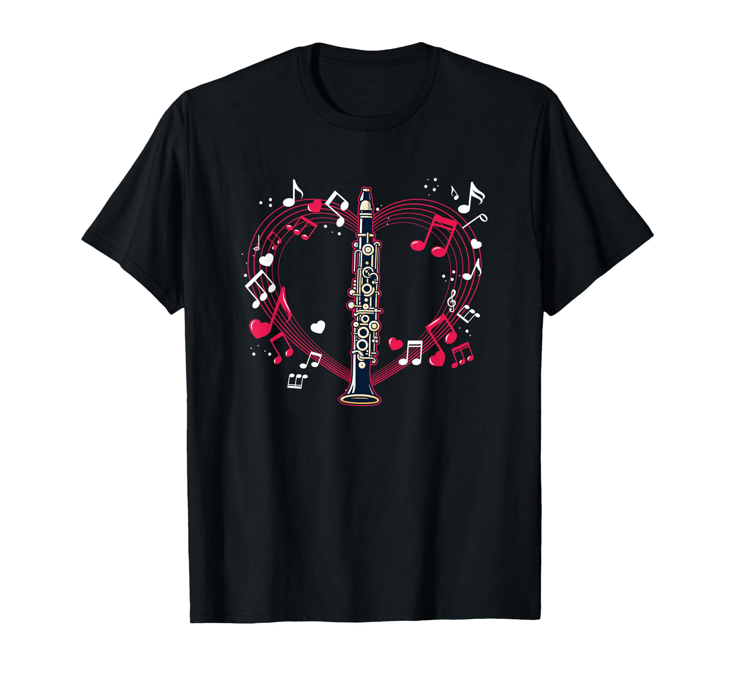 Clarinetist Player Marching Band Music Notes Clarinet T-Shirt