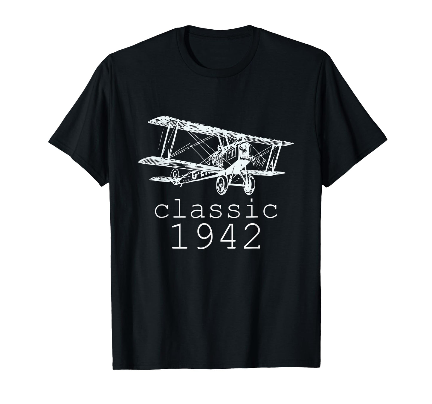 Classic 1942 Vintage Biplane Aviation 80th Birthday Shirt T-Shirt