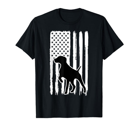 German Shorthaired Pointer American Flag USA Patriot T-Shirt