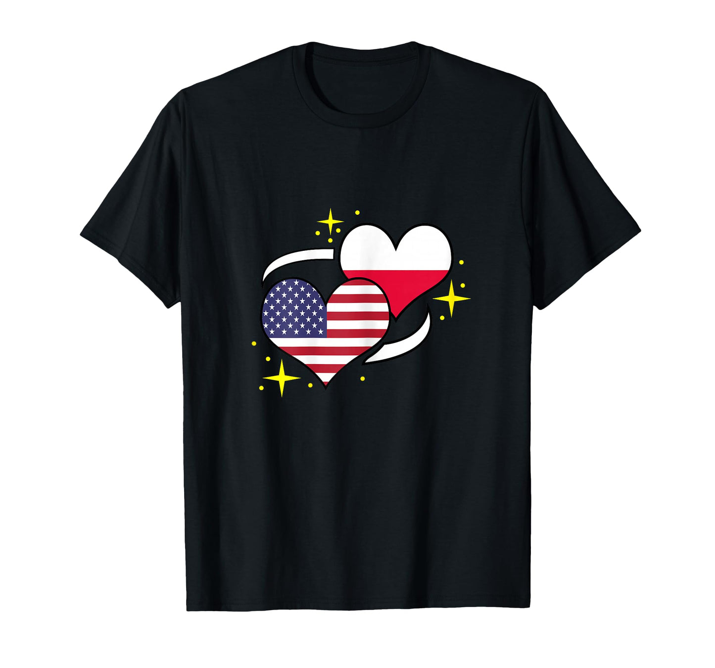 Polish American Flag Heart Polish Women T-Shirt