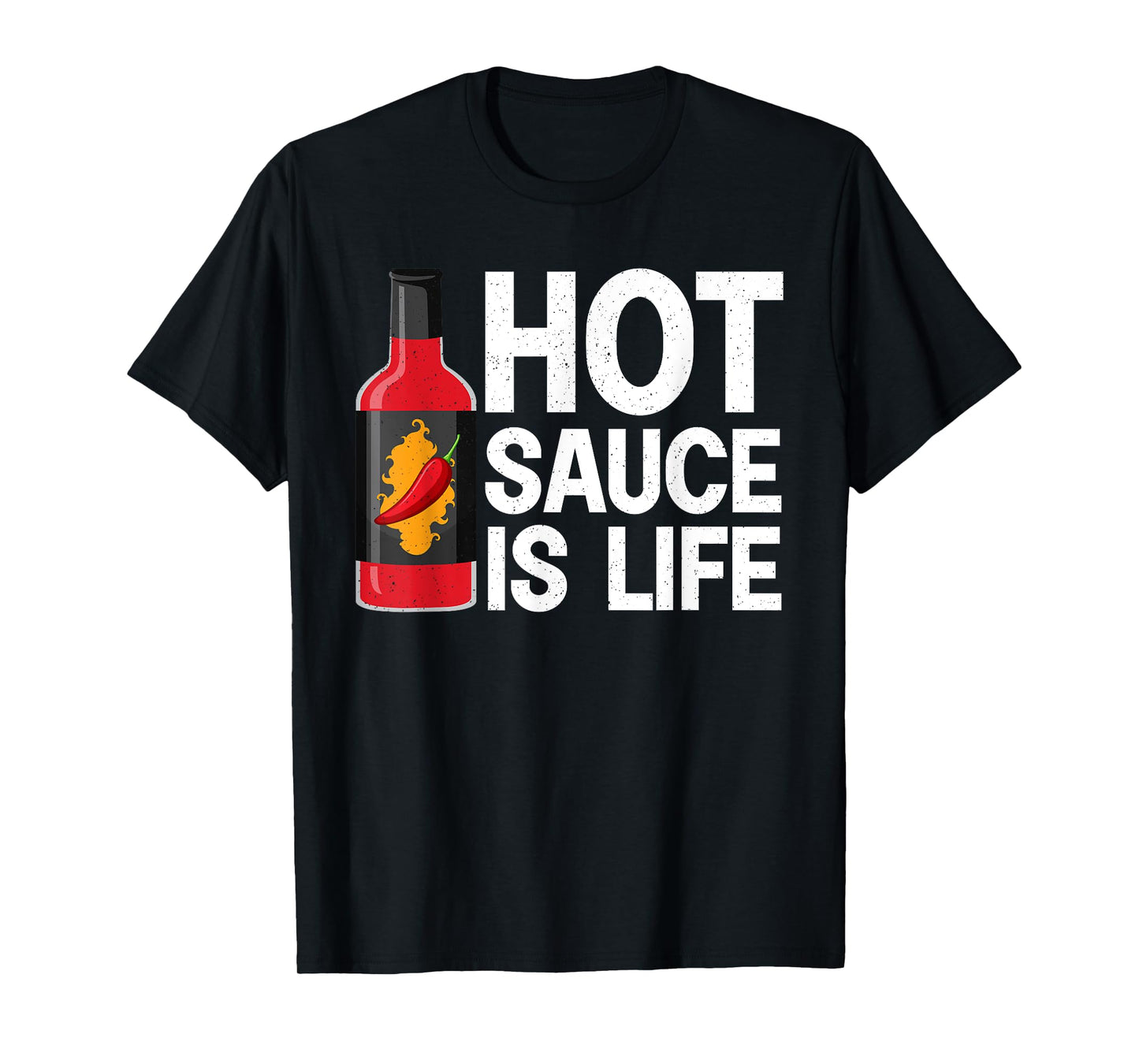 Cool Hot Sauce Art For Men Women Kids Spicy Hot Sauce Lover T-Shirt