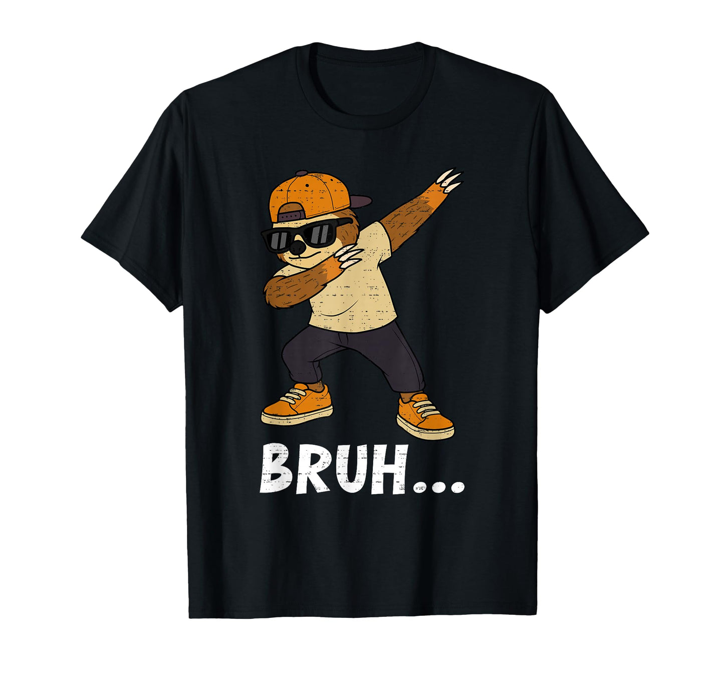 Funny Dabbing Sloth Bruh Bro Dab Meme Humor Animal Lover T-Shirt