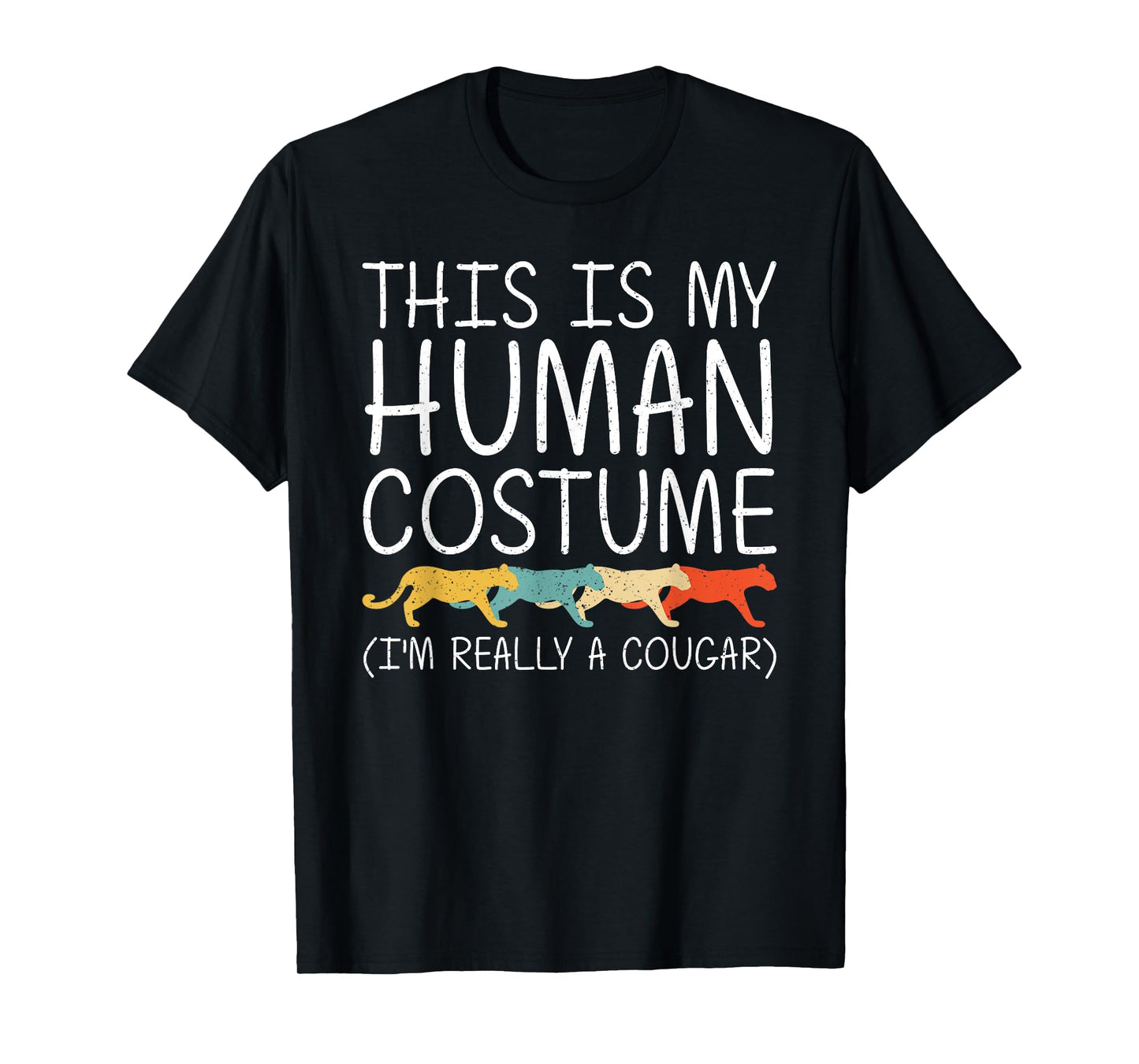 Cougar Halloween Human Costume Puma Animal Easy DIY Gift T-Shirt