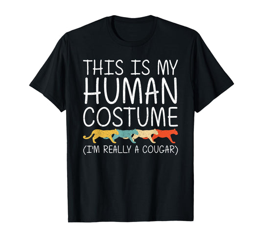 Cougar Halloween Human Costume Puma Animal Easy DIY Gift T-Shirt
