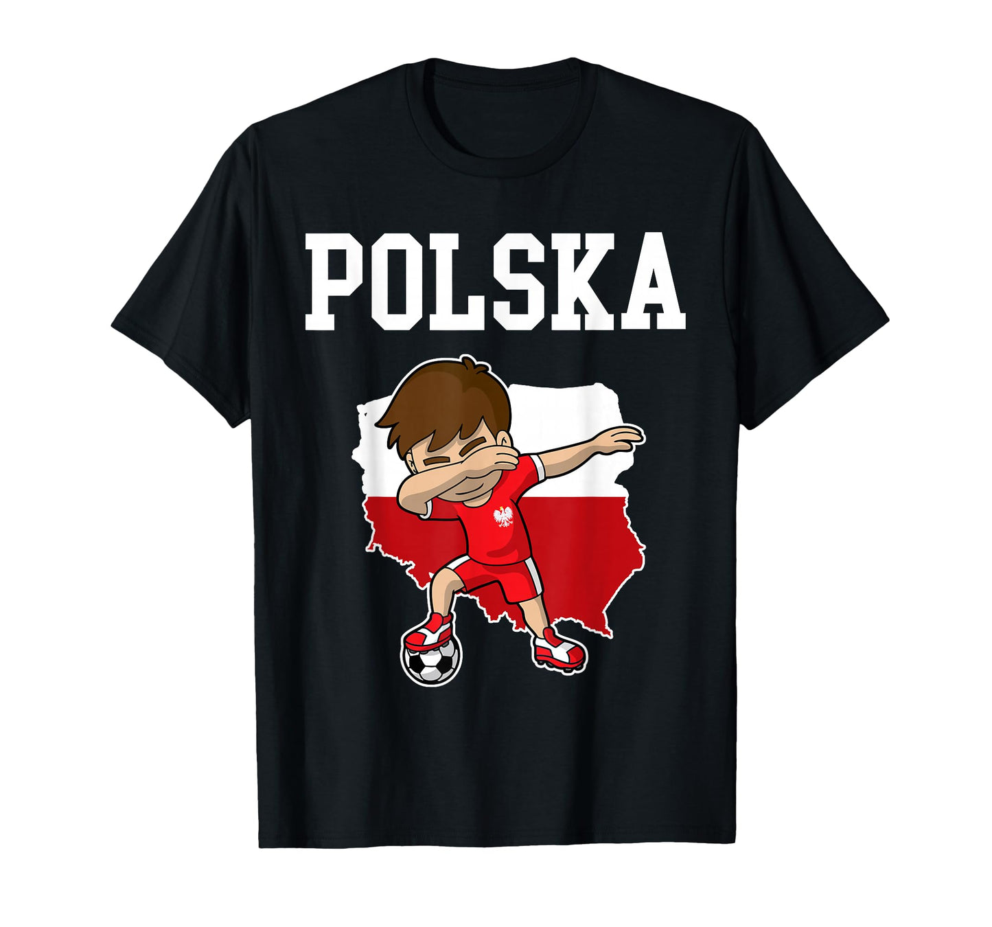 Polska Soccer Poland Polish Dabbing Football T-Shirt