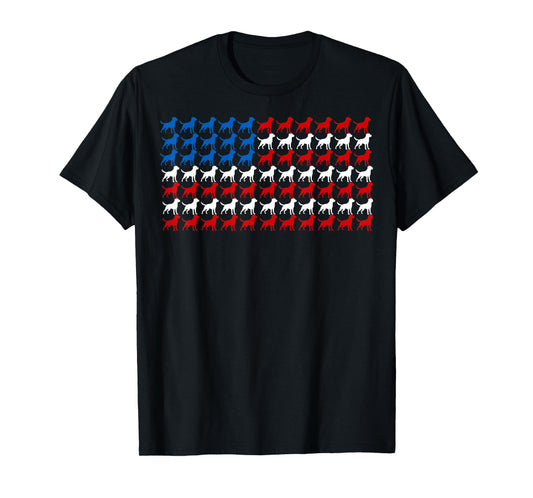 Labrador Retriever Patriotic American Flag 4th Of July T-Shirt