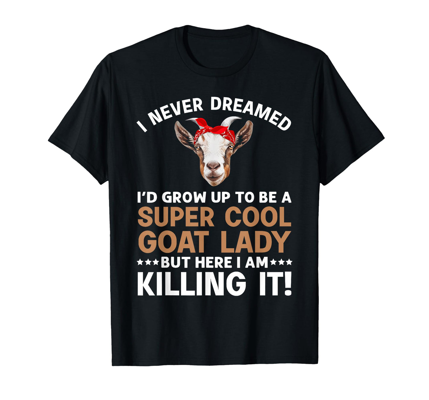 Cool Goat Lady Art For Women Girl Animal Farmer Goat Lover T-Shirt