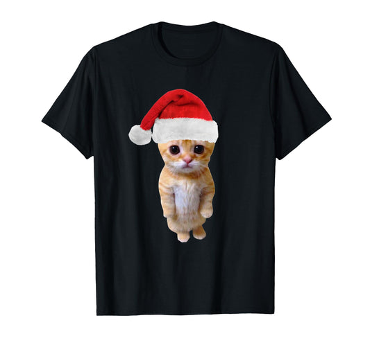 Christmas El Gato Meme Sad Cat Munchkin Kitty Meme Trendy Men Women Kids T-Shirt