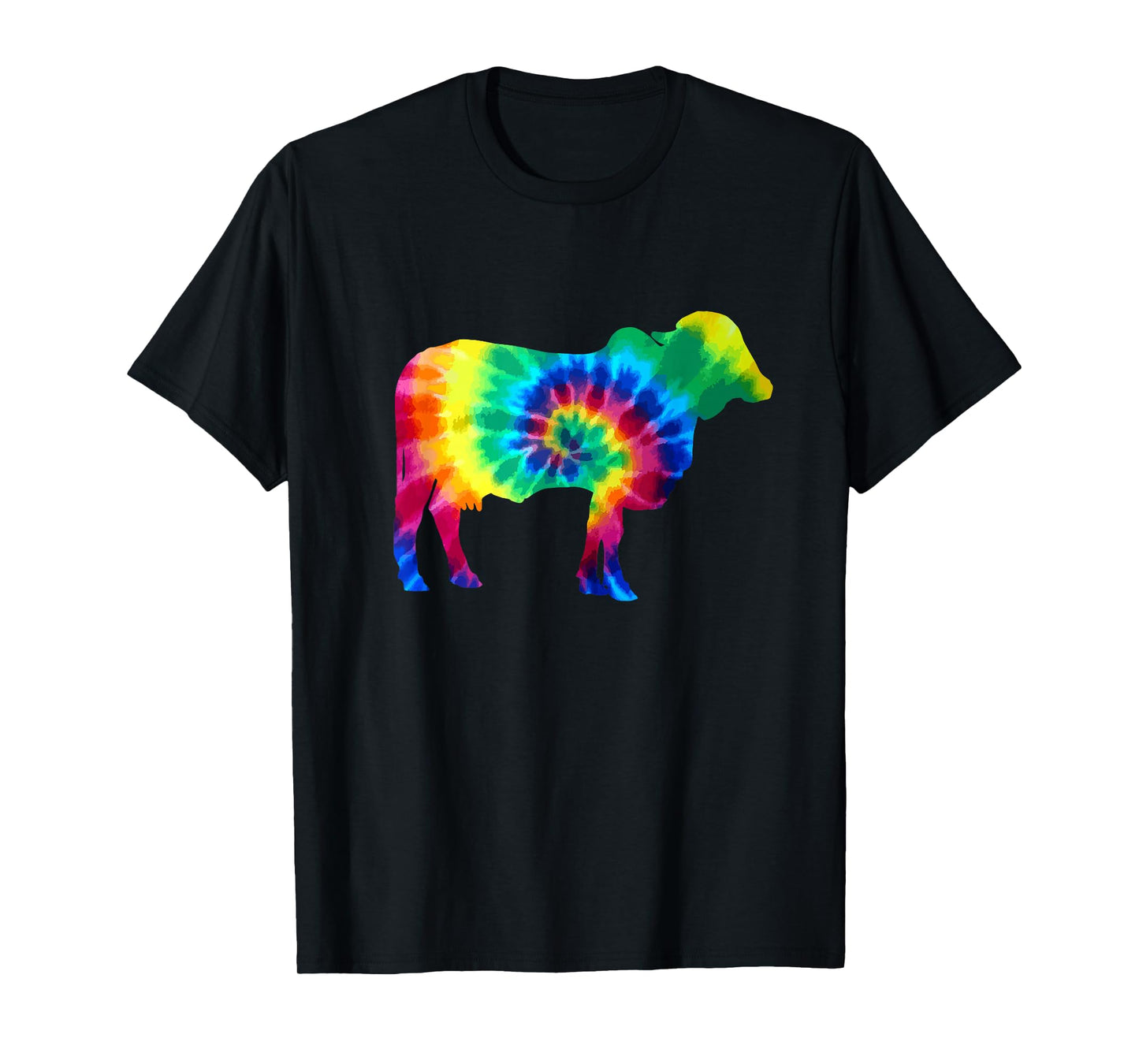 Cow Tie Dye Vintage Hippie Farm Animal Farmer Cow Lover T-Shirt