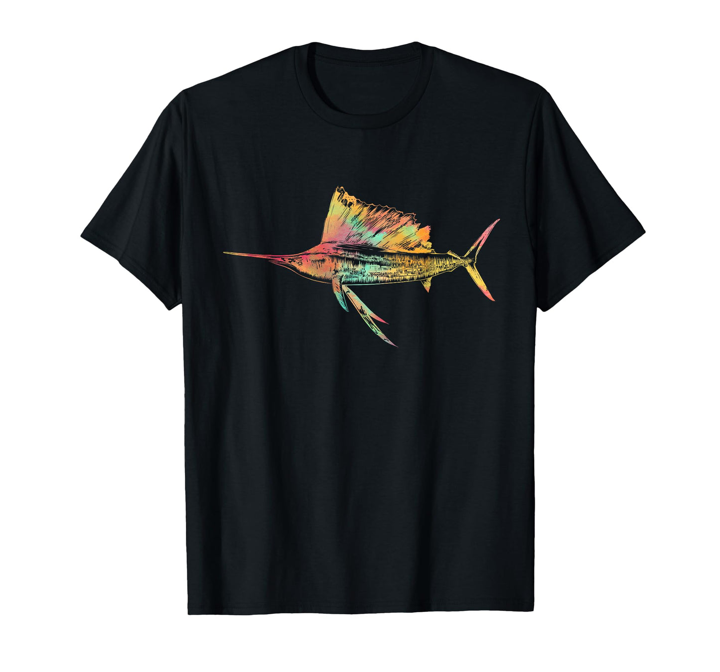 Fishing Gifts Men Women Colorful Style Sailfish Fisherman T-Shirt