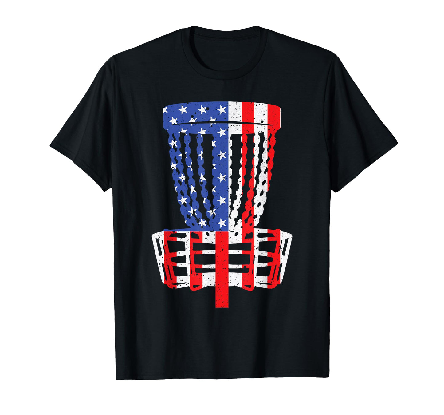 Funny Disc Golf Designs For Men Women American Flag Golfers T-Shirt