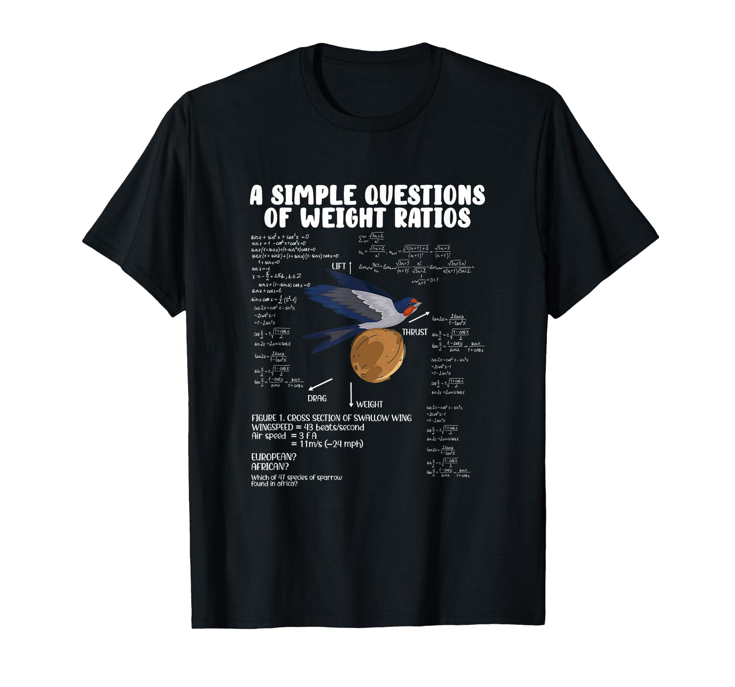 A Simple Question of Weight Ratios Math Teacher Men Women T-Shirt