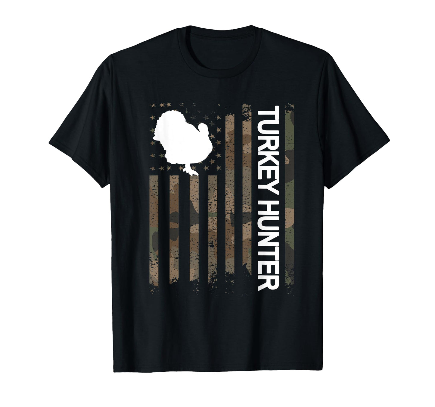 Turkey Hunter American Flag Turkey Hunting Lover T-Shirt for Women Men
