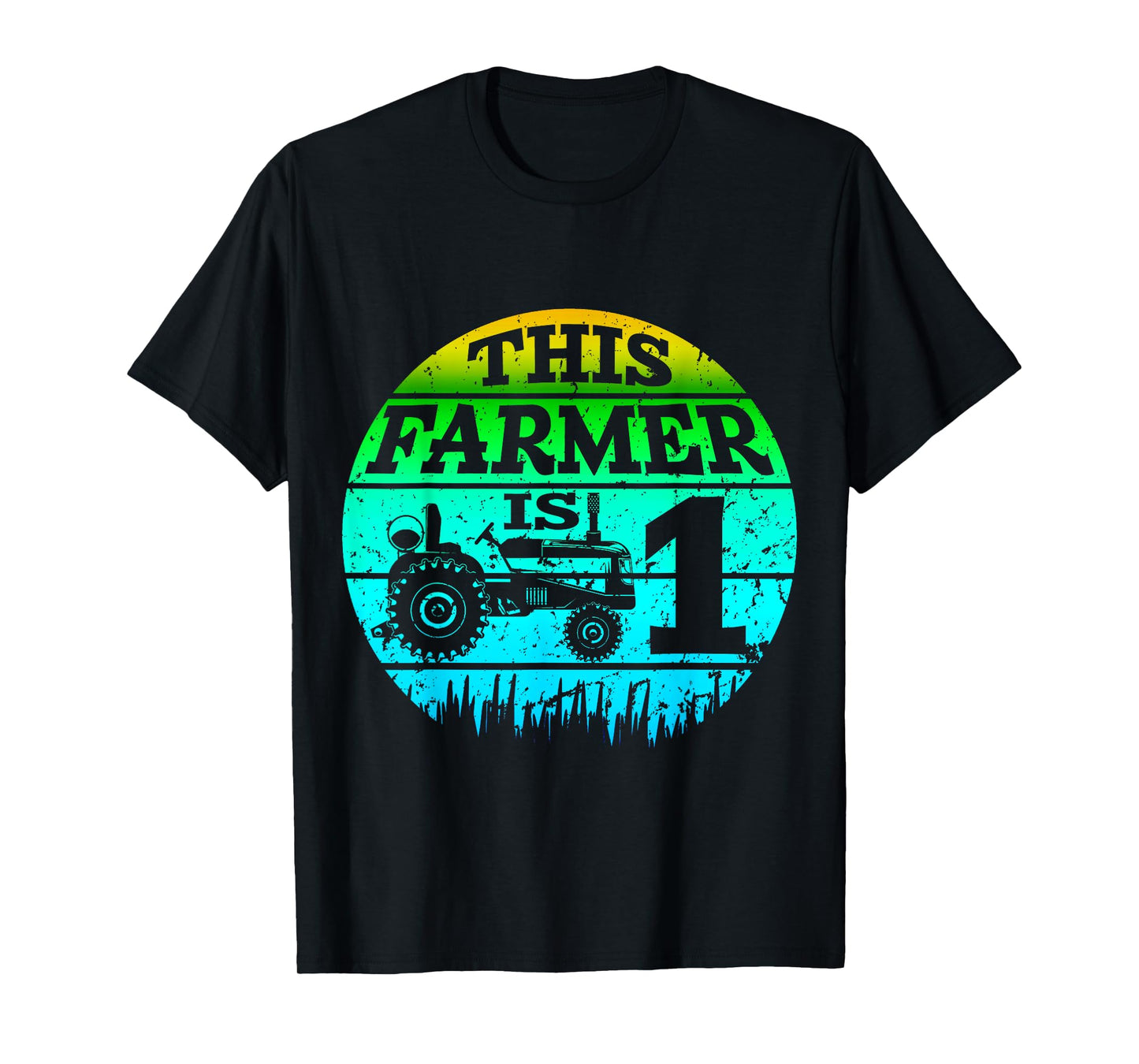 1st Birthday Farmer 1 Year Old Farm Truck Tractor Party T-Shirt